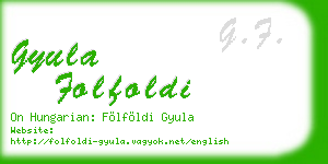 gyula folfoldi business card